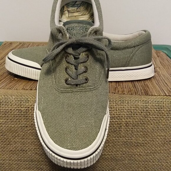 Tommy Bahama L'ATITUDE Green Canvas Casual shoes - Men's Size 11 - Picture 6 of 13